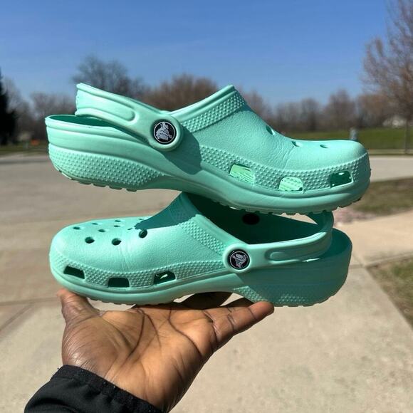 Crocs Unisex Adult Classic Clogs‎ Size M 5 W 7 Tropical Teal Green - Picture 11 of 12